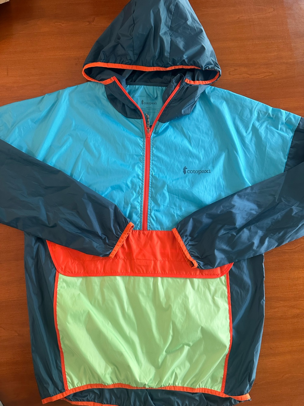Cotopaxi Teca Windbreaker Men’s XL Colorblock Hooded Packable Jacket